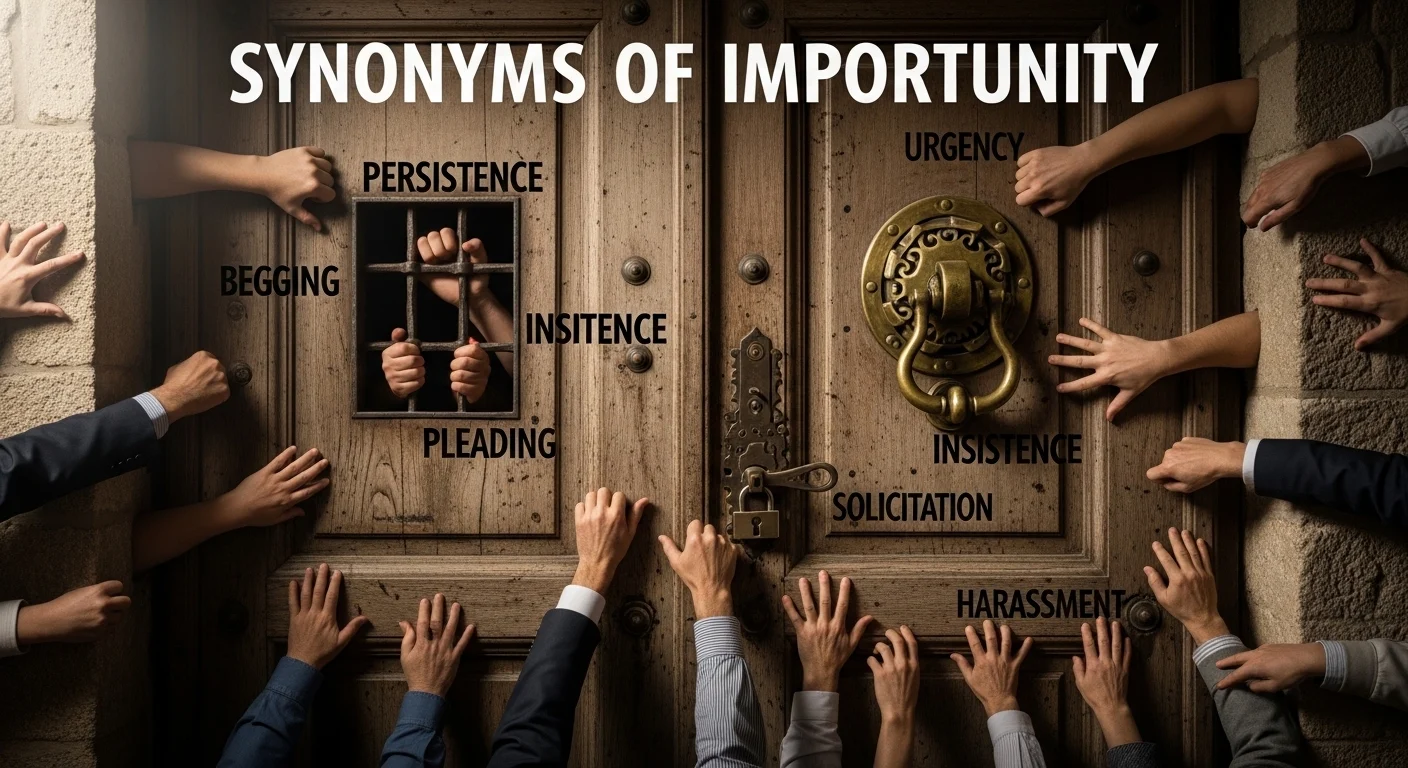 Importunity Sentence Synonyms of Importunity: 50 Useful Words for Persistent Requests