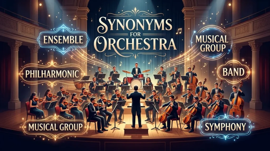 Synonyms for orchestra
