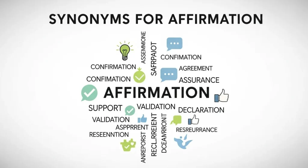 synonyms for affirmation