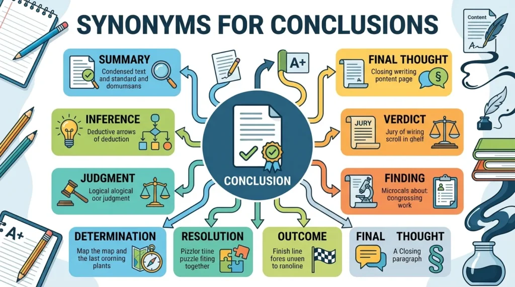 synonyms for conclusions