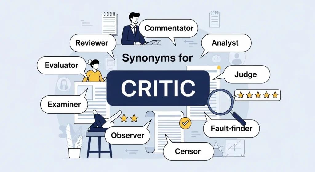 synonyms for critic