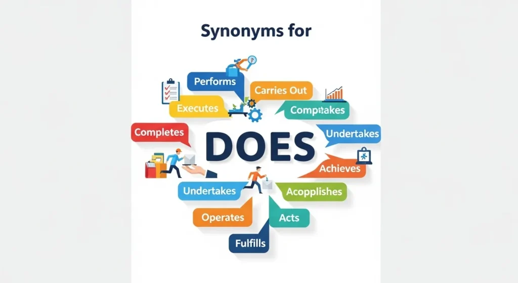 synonyms for does
