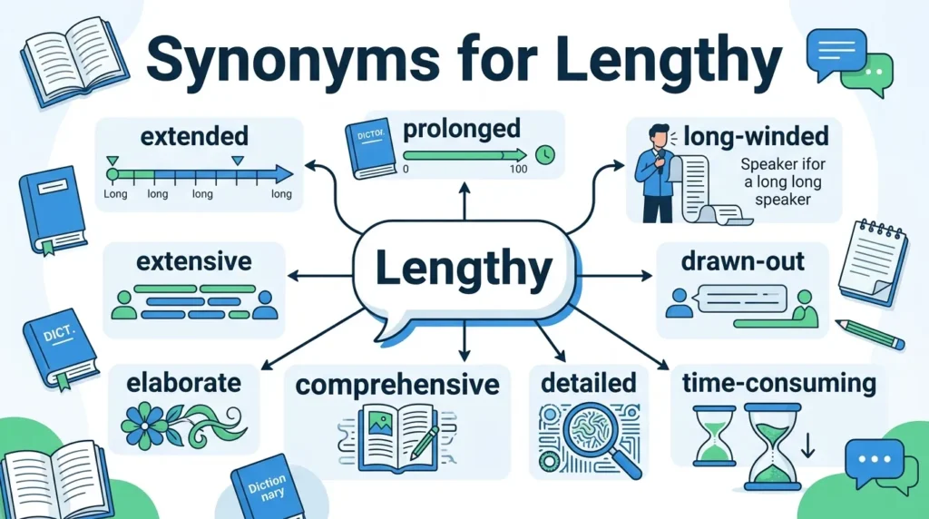 Synonyms for Lengthy
