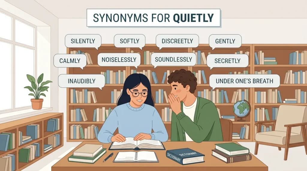 synonyms for quietly