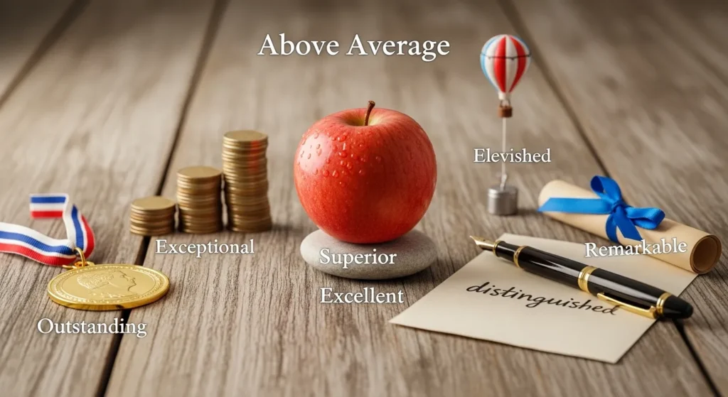 synonyms of above average