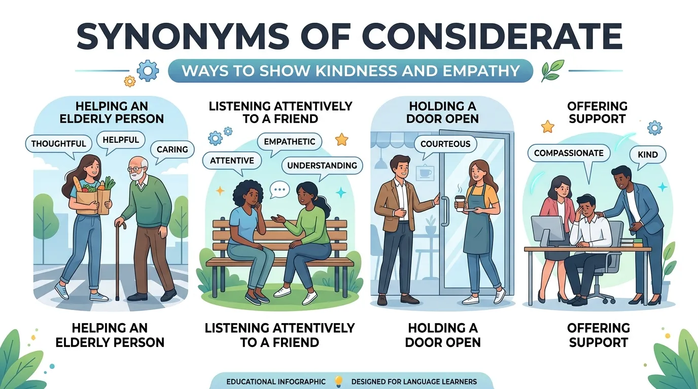 Synonyms of Considerate: 50 Thoughtful Words to Improve