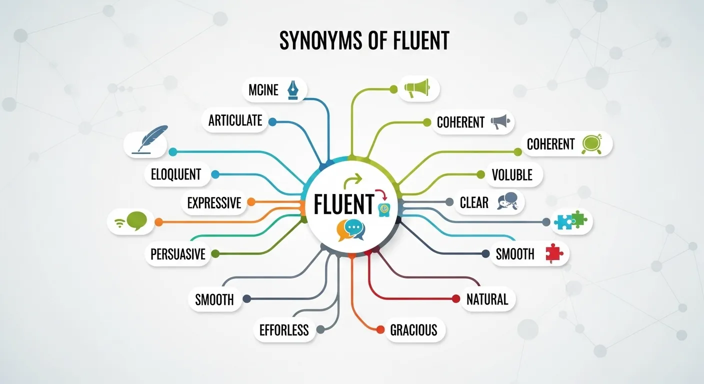 synonyms of fluent