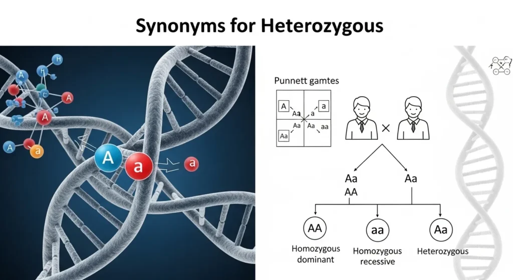 synonyms of heterozygous