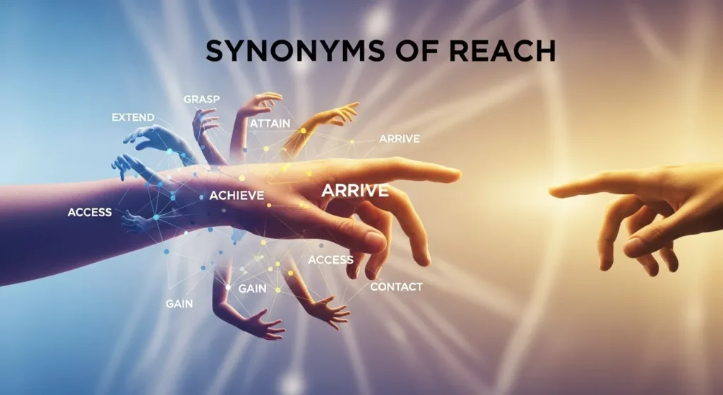 synonyms of reach