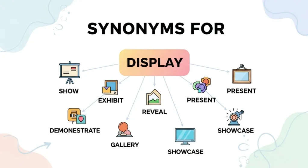 synonyms for display