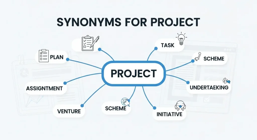 synonyms for project