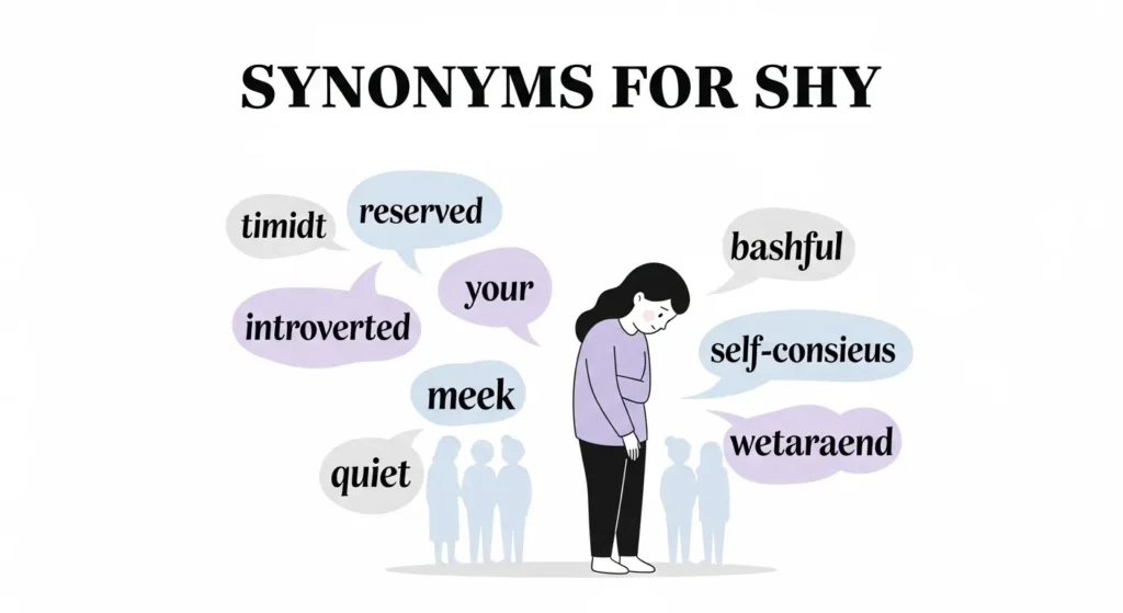 synonyms for shy