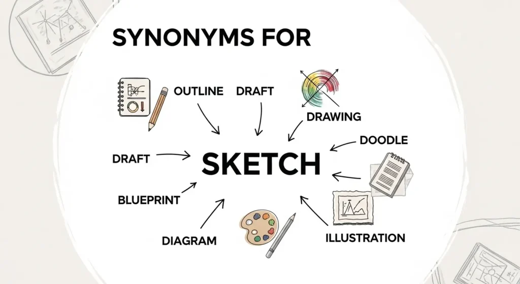 synonyms for sketch