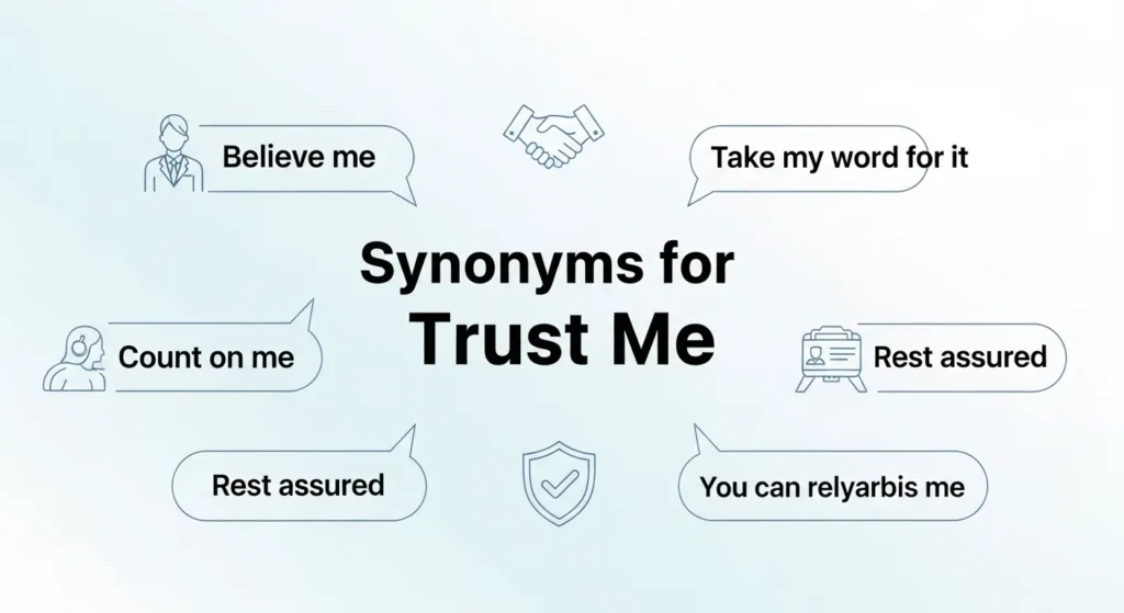 synonyms for trust me