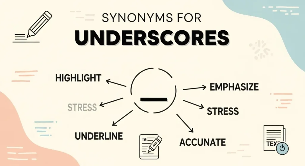 synonyms for underscores