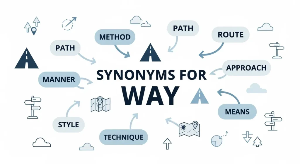 synonyms for way