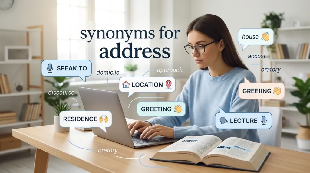 synonyms for address
