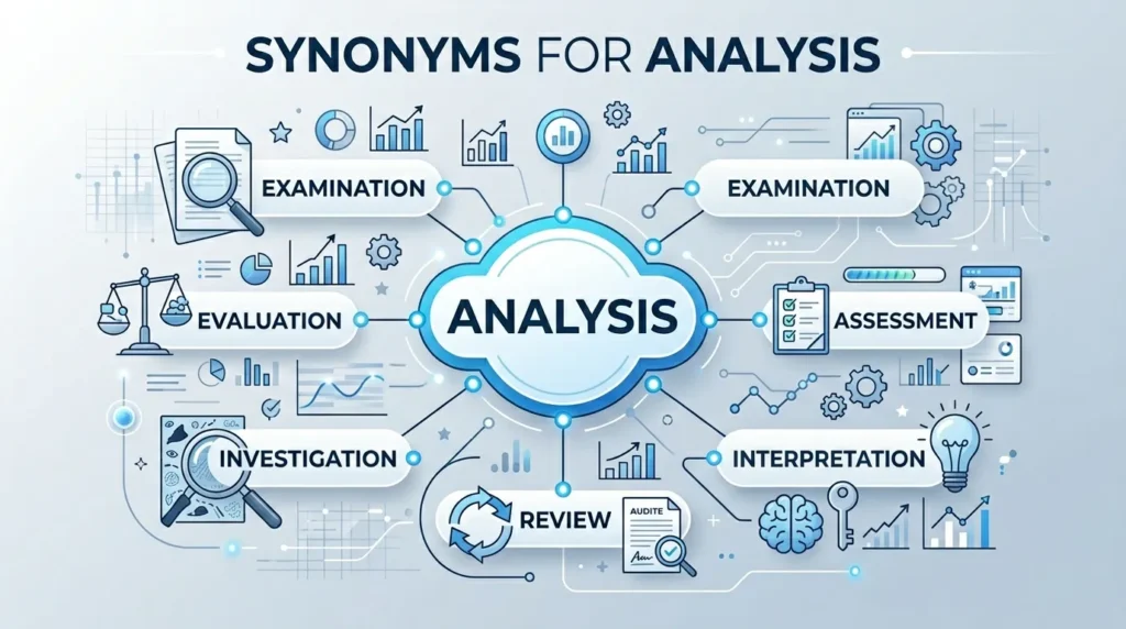 synonyms for analysis