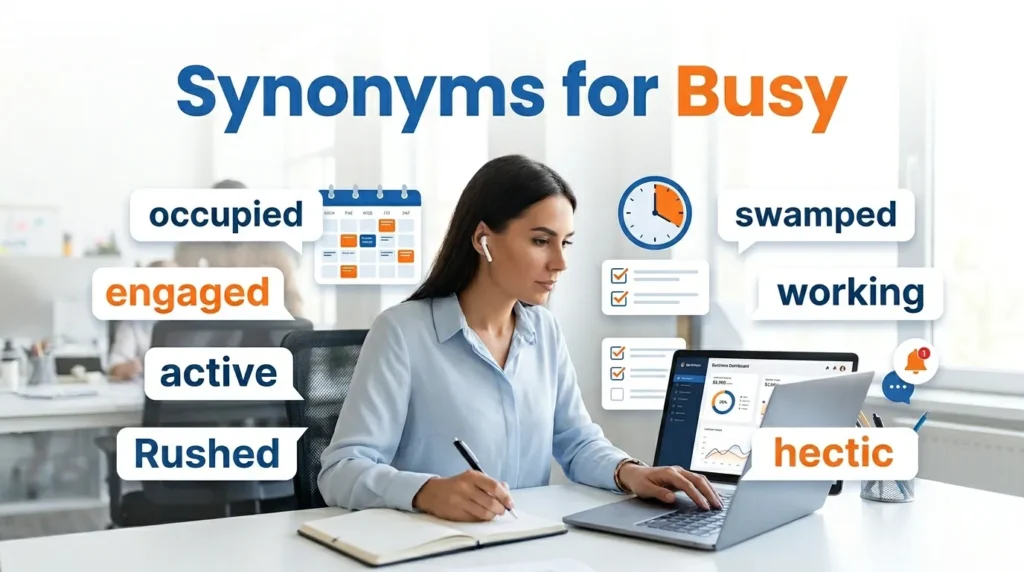synonyms for busy