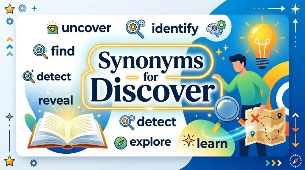 synonyms for discover
