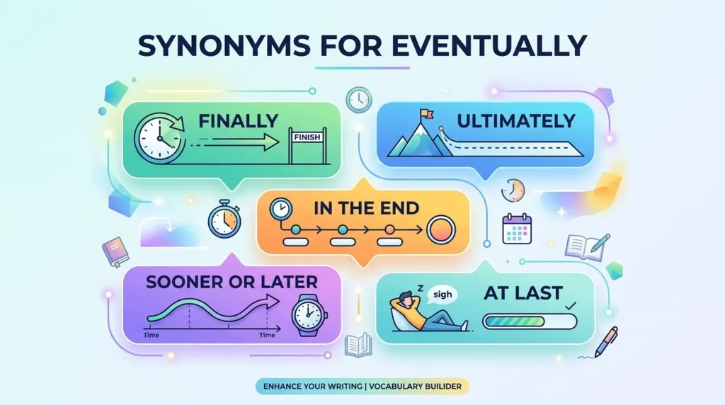 synonyms for eventually