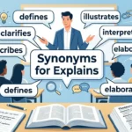 synonyms for explains