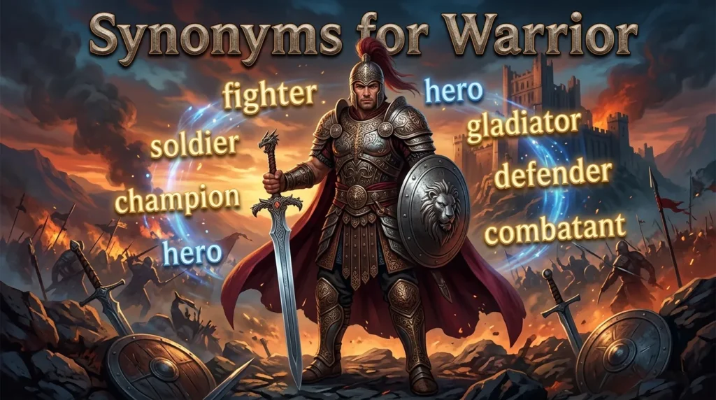 synonyms for warrior