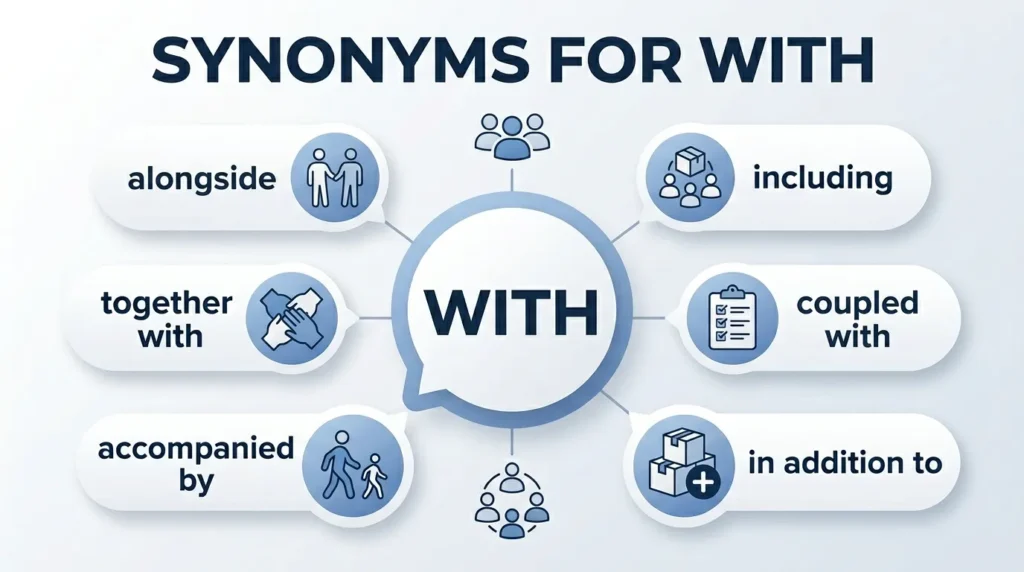 synonyms for with