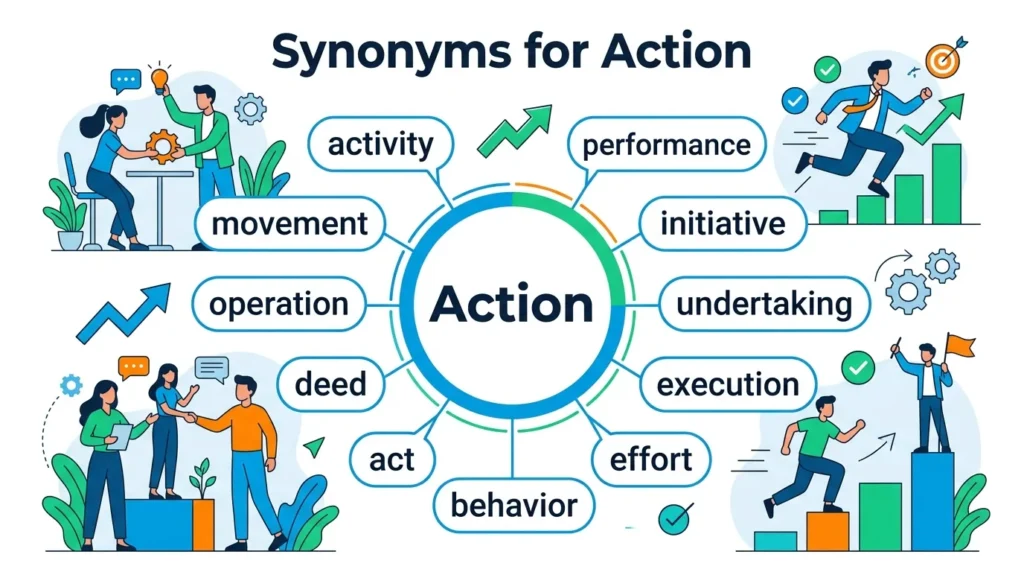 synonyms for action