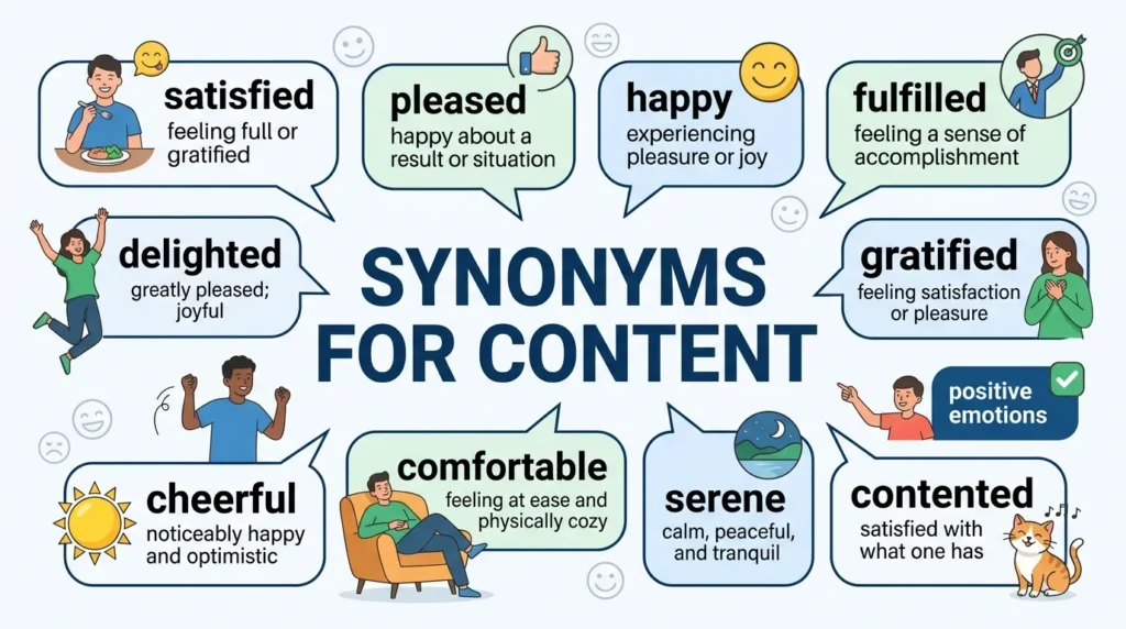 synonyms for content