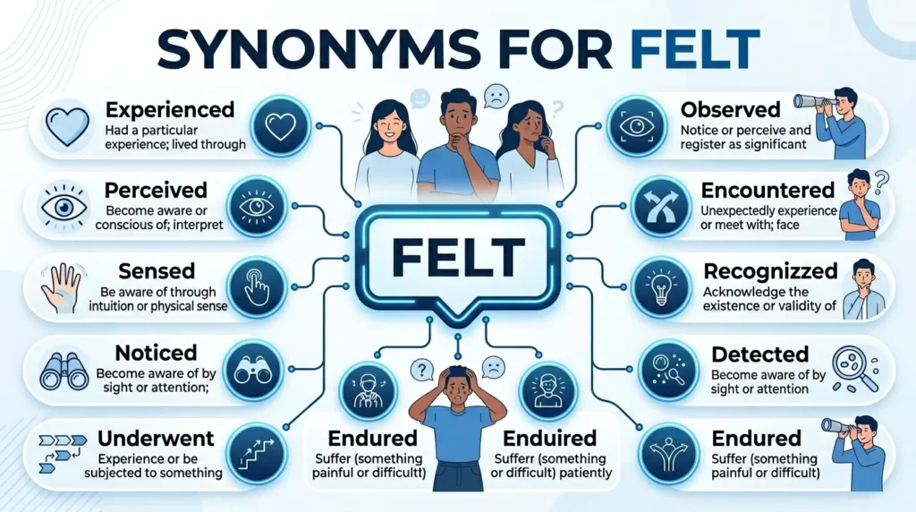 synonyms for felt