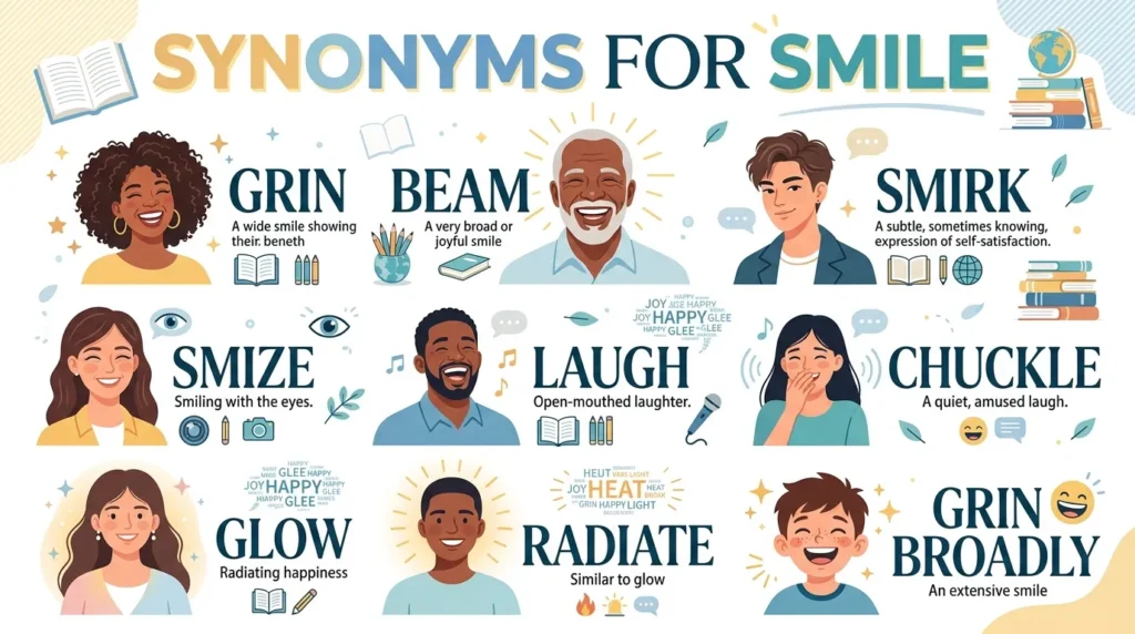 synonyms for smile