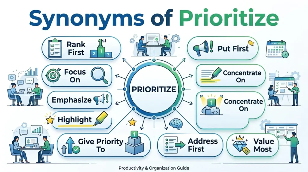 synonyms of prioritize